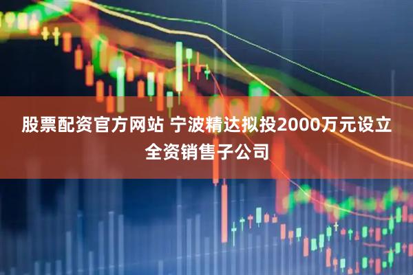 股票配资官方网站 宁波精达拟投2000万元设立全资销售子公司
